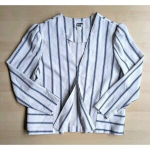 Vintage Johns Girl Inc. Made in USA Jacket 80's White Navy Nautical Stripe